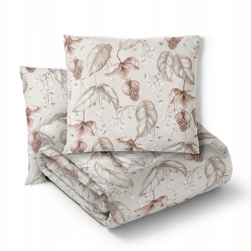 Sada Povlečení 160x200 2x 70x80, 100% Bavlna, 140 g/m2, vzor: Puový květ