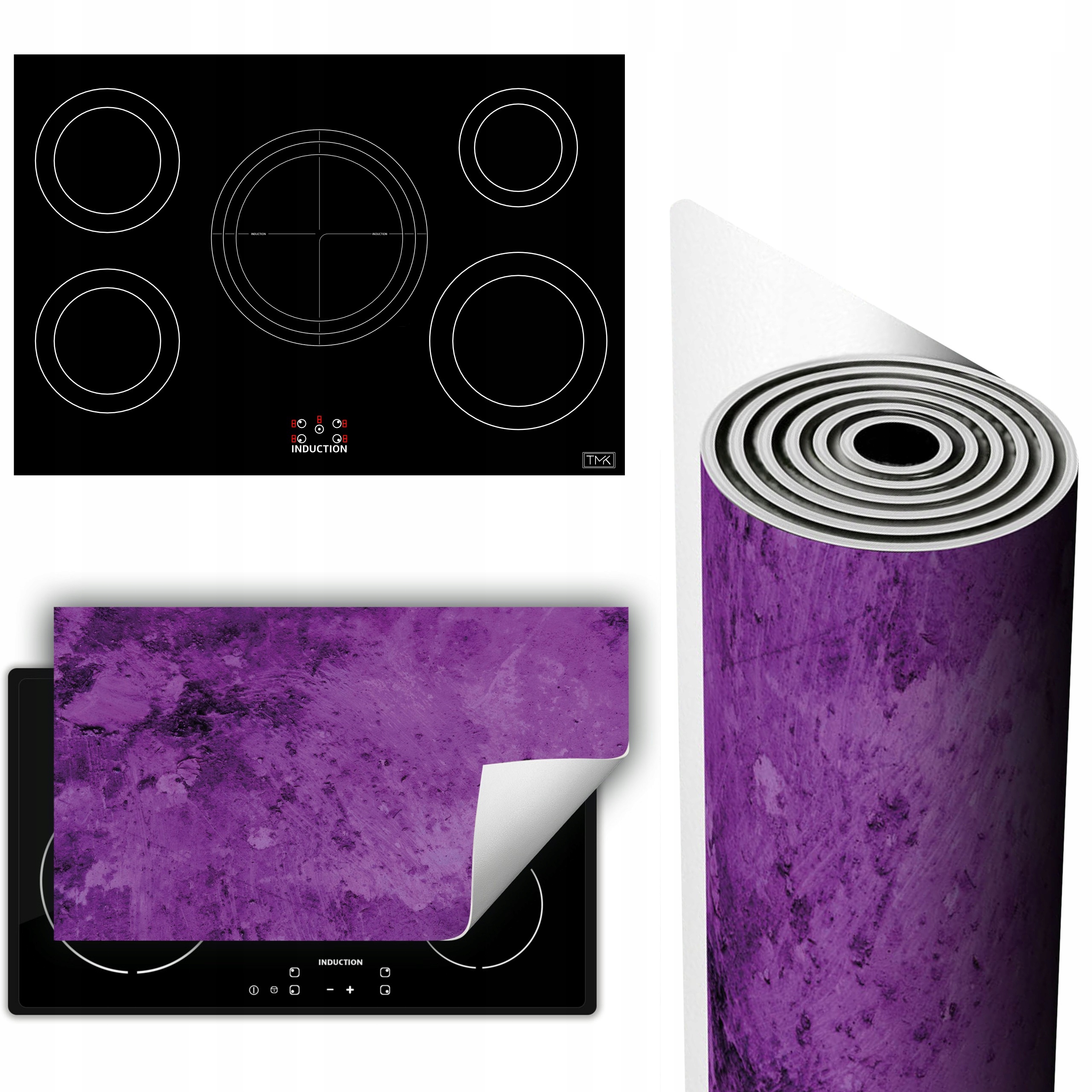 Vinylová Podložka Ochrana Kuchyňské Desky 90x52 břidlice fialová