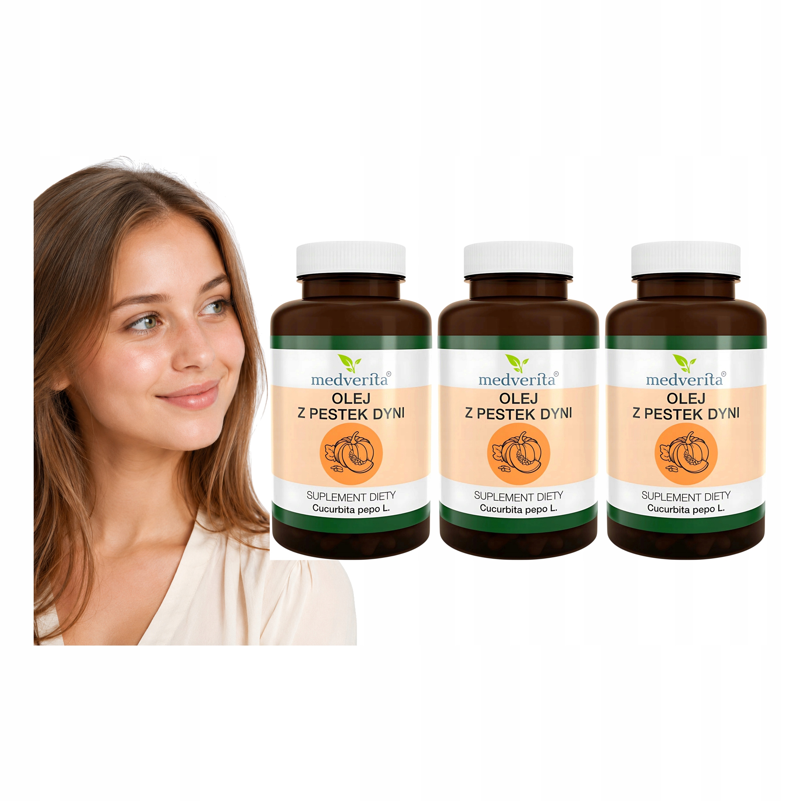 Medverita Olej Z Pestek Dyni 500 Mg Cucurbita Pepo Fitosterole 120 Kaps -3x