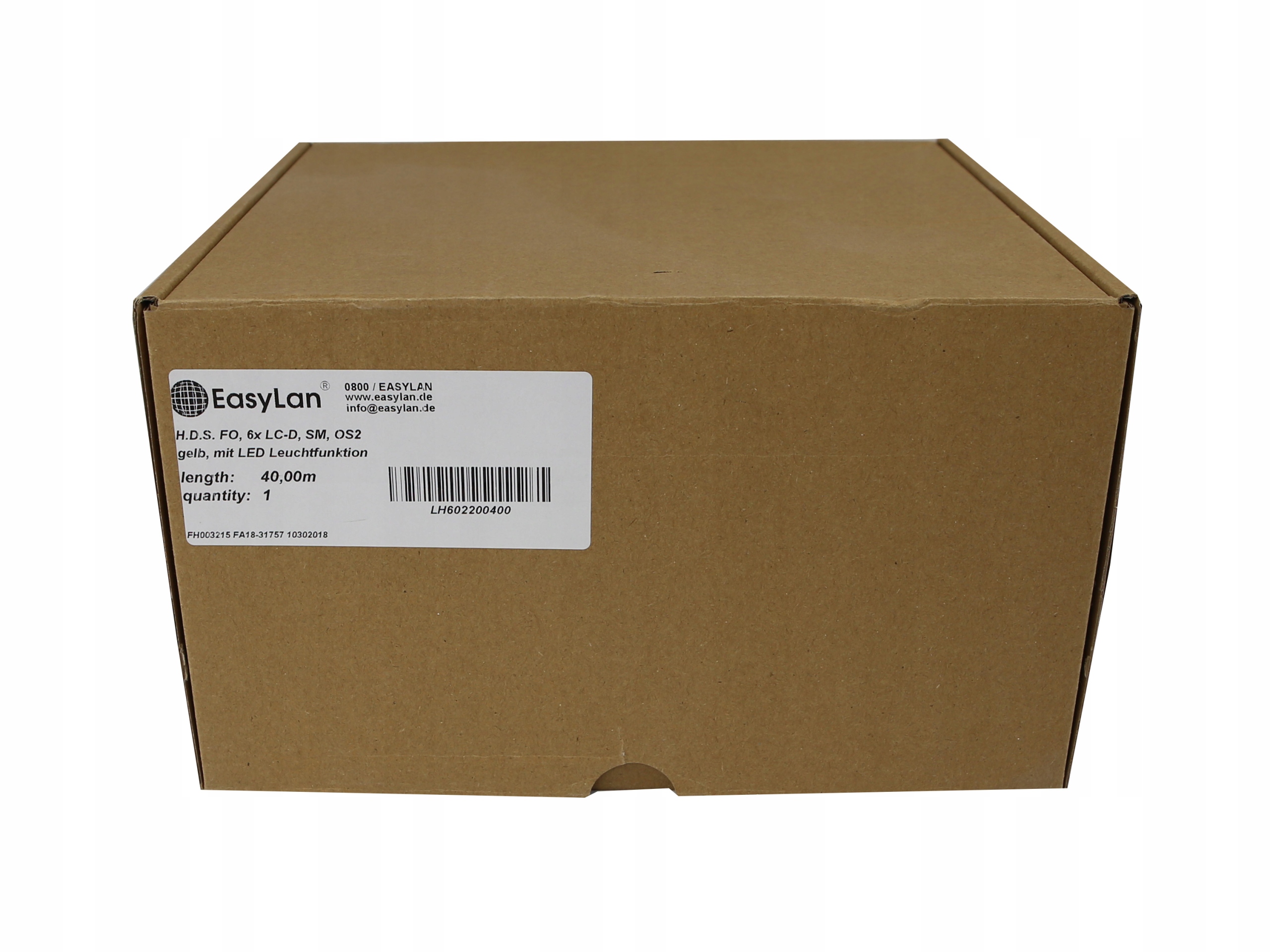 Kábel EasyLan H.d.s. Fo, 6x LC-D, Sm, OS2 Led 40 m LH602200400