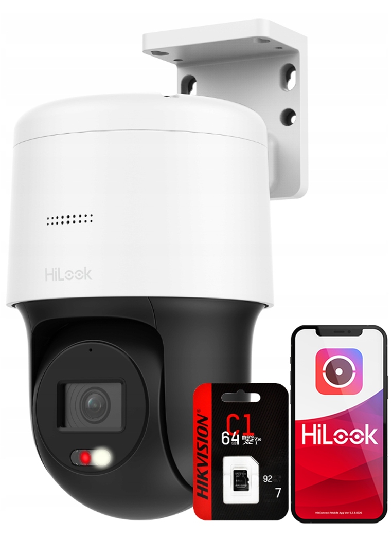 Otočná Ip kamera FullHD DualLight HiLook karta 64 Gb