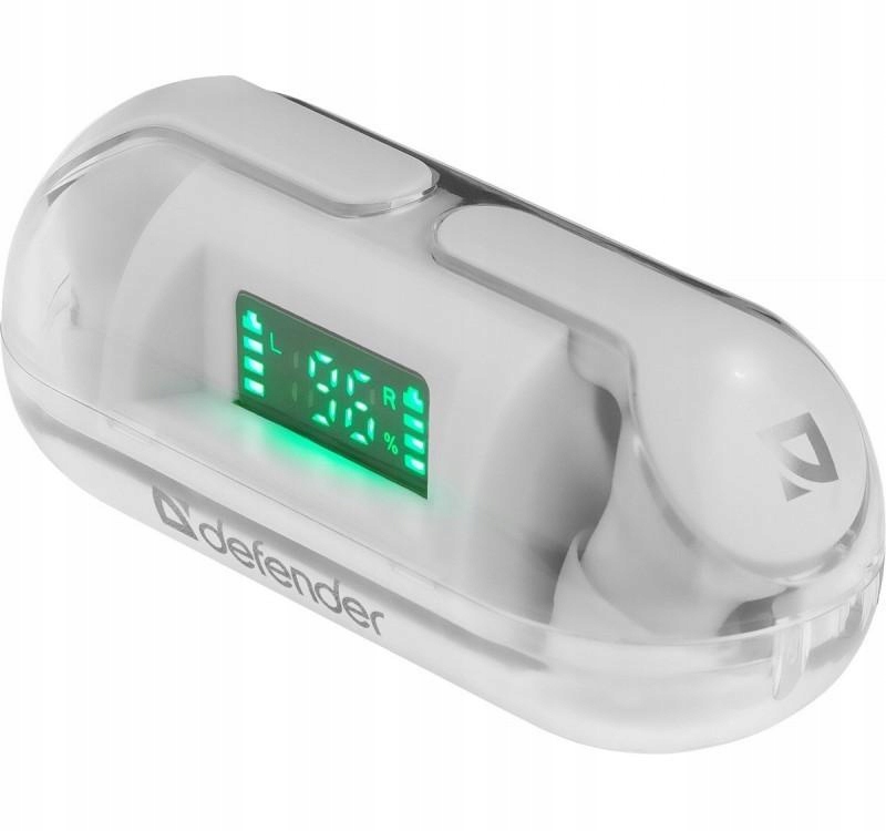 Słuchawki douszne bezprzewodowe Twins 916 białe z mikrofonem