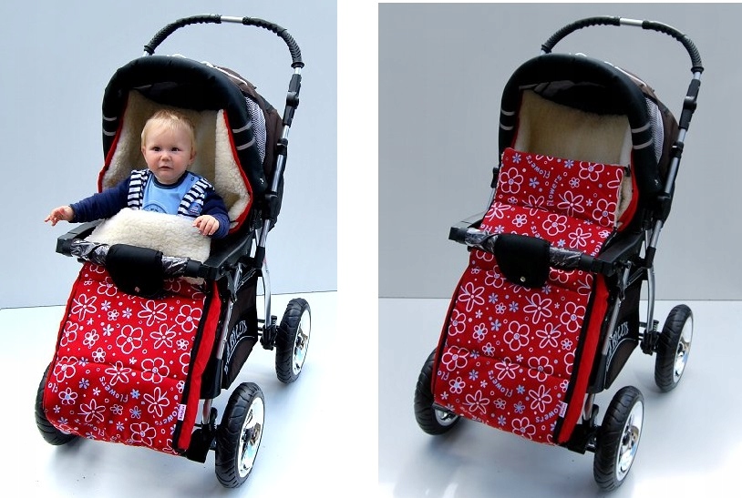BabyLux K15 ŚPIWOR DO WÓZKA OWCZA WEŁNA 105 cm Długość 105 cm