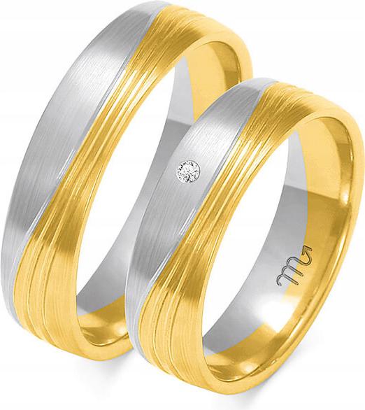 Bílé zlato jemný snubní prsten 14K 585 r 20 21 22 pár prstenů gravírování