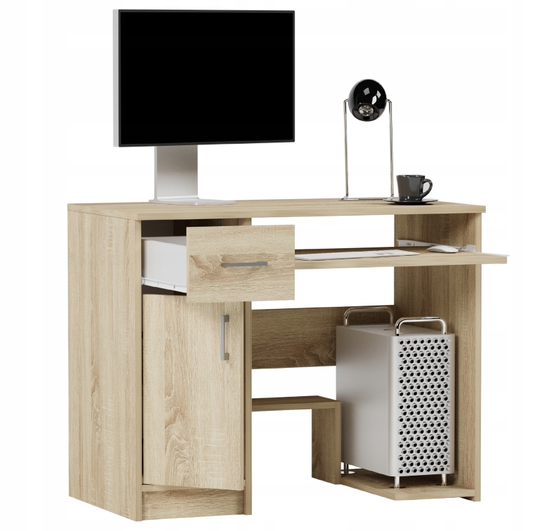 BIURKO KOMPUTEROWE 90CM STOLIK LAPTOP SONOMA N-10
