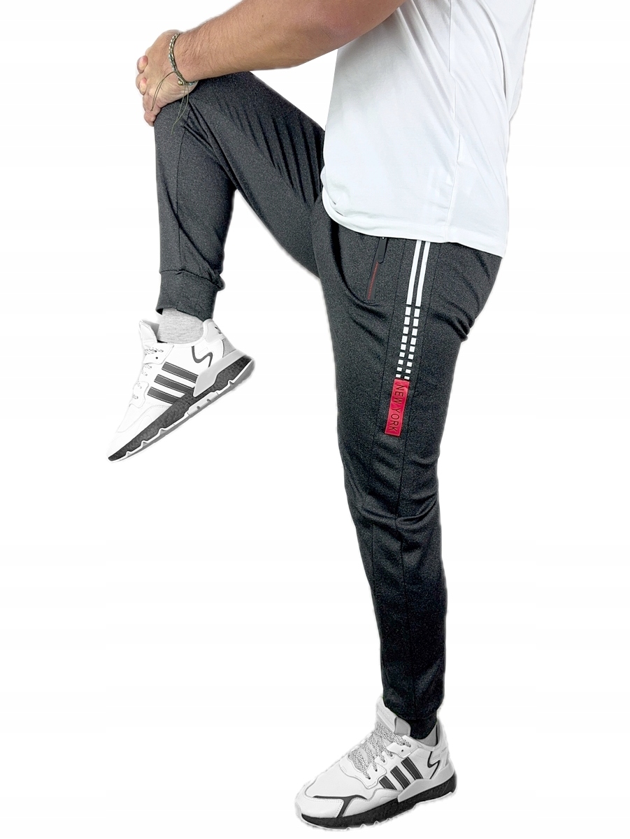 SPODNIE DRESOWE MĘSKIE DRESY modne JOGGERY kieszenie SUWAK bawełna, XL/2XL Marka Distribution4you