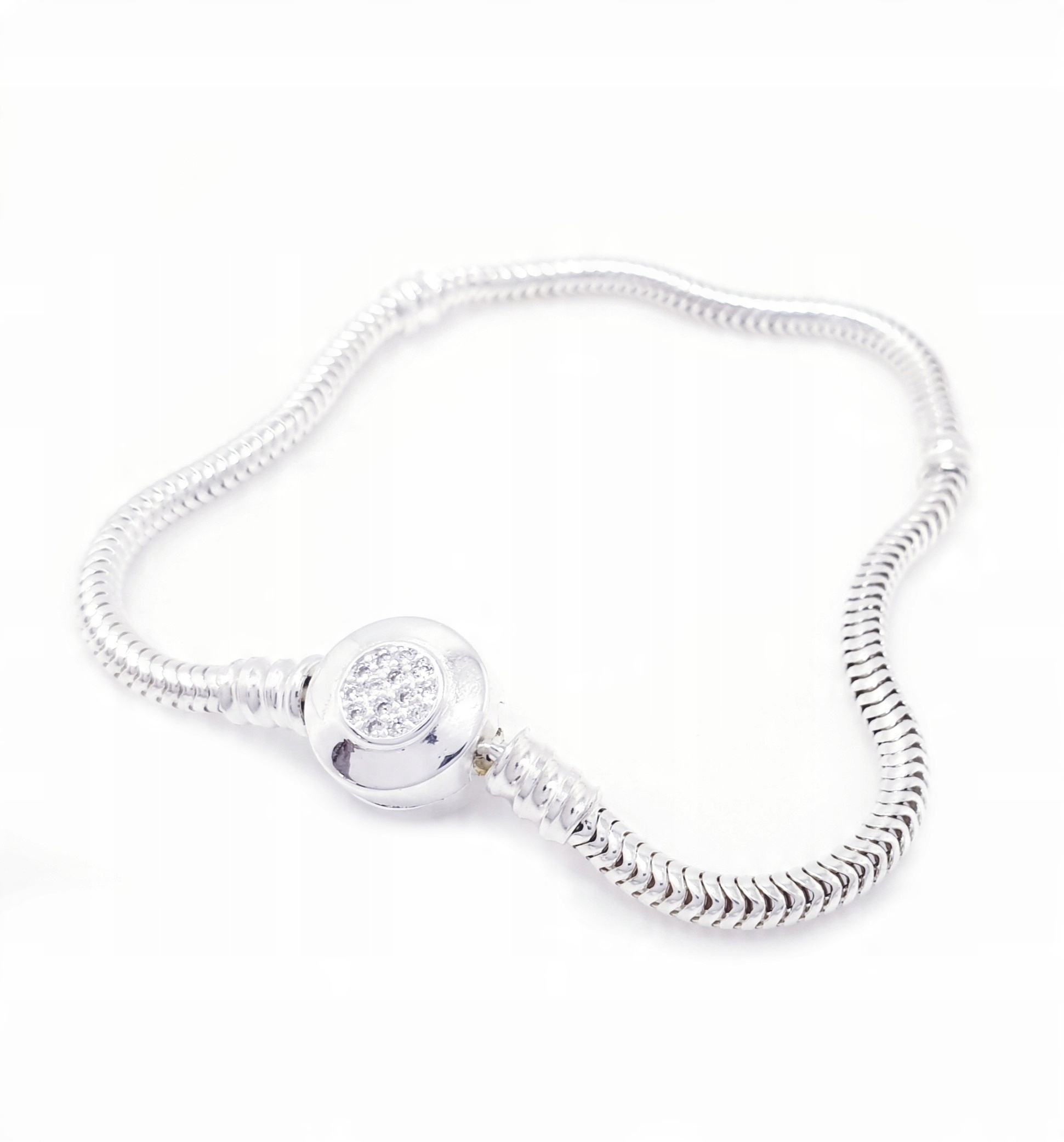 

Bransoletka Srebrna Do Charms Biała Moments 18 cm