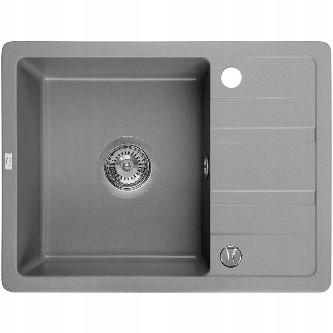 Laveo Stella Šedý 1-komorový dřez se sifonem Space Saving