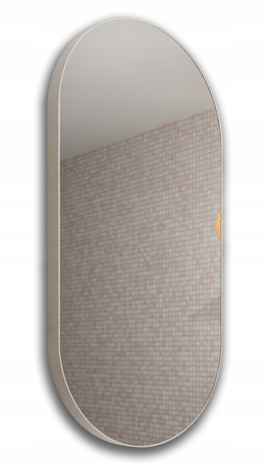 Oválne Zrkadlo 70x100 Biela Aluminiová Ozdobná Rámčeková Súprava Loft Dekoračná