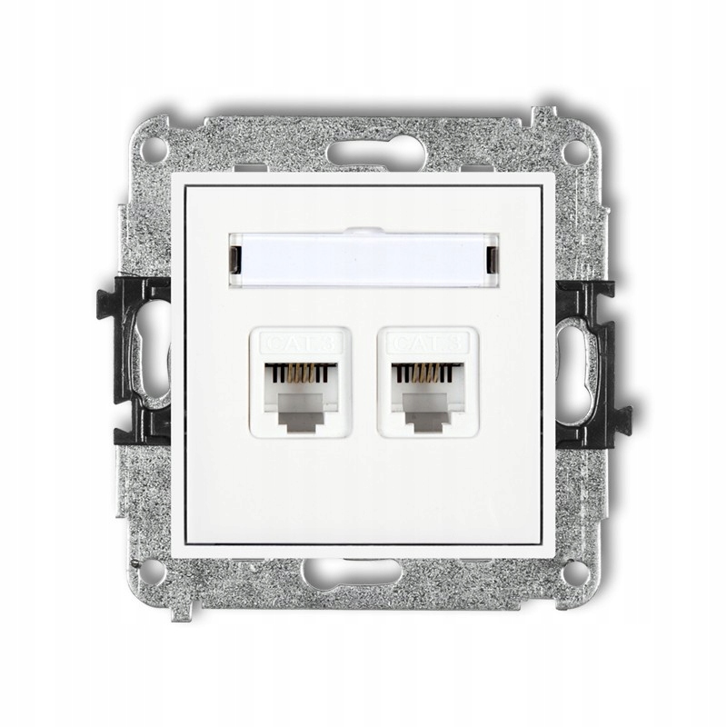 Počítačová zásuvka 2xRJ45 Mini Karlik bílá