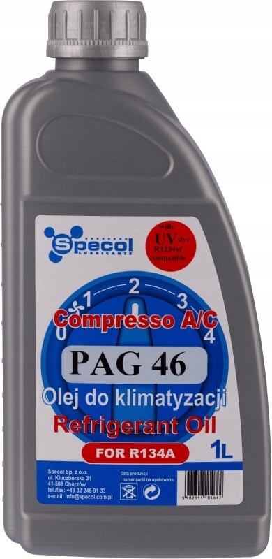 Olej Do Klimatyzacji Specol Compresso Pag 46 1L Uv R134A Pag 46 Uv 1L