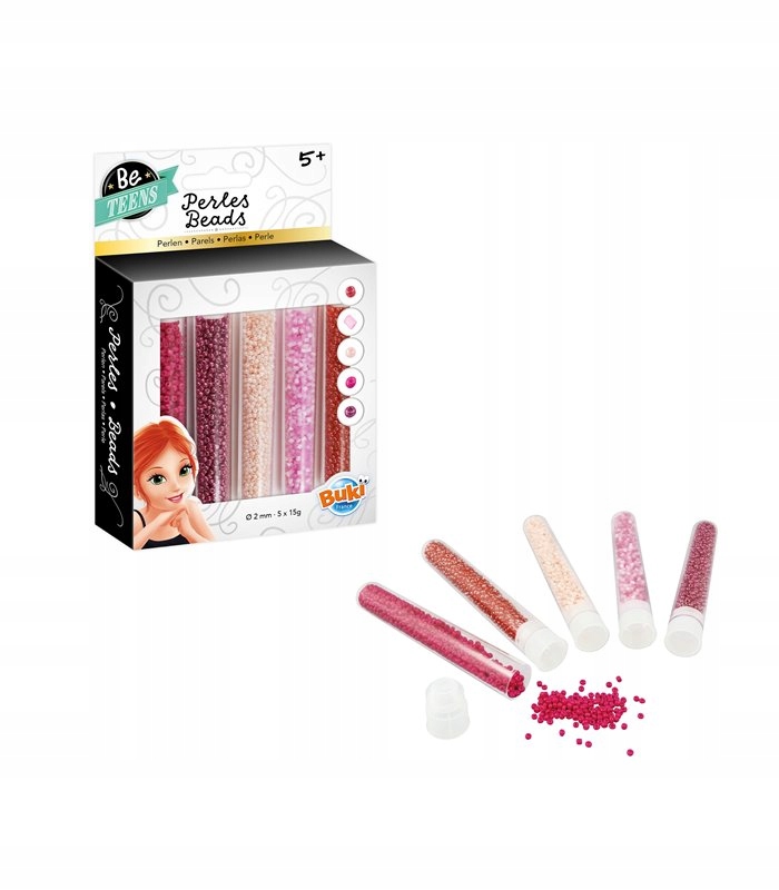 

Buki France Koraliki do robienia biżuterii Różowe