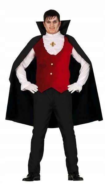 Kostým Upír Elegantní S Pláštěm Kostým Halloween M