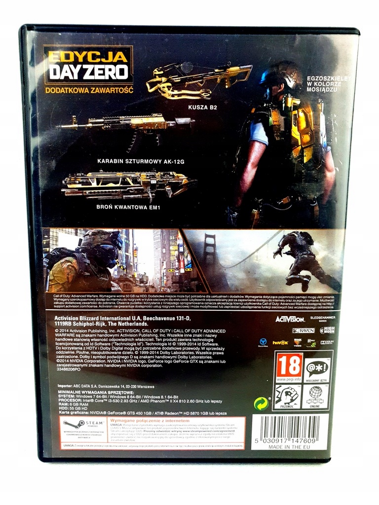 CALL OF DUTY ADVANCED WARFARE DAY ZERO EDITION PL Tematyka, motyw CALL OF DUTY ADVANCED WARFARE DAY ZERO EDITION PL