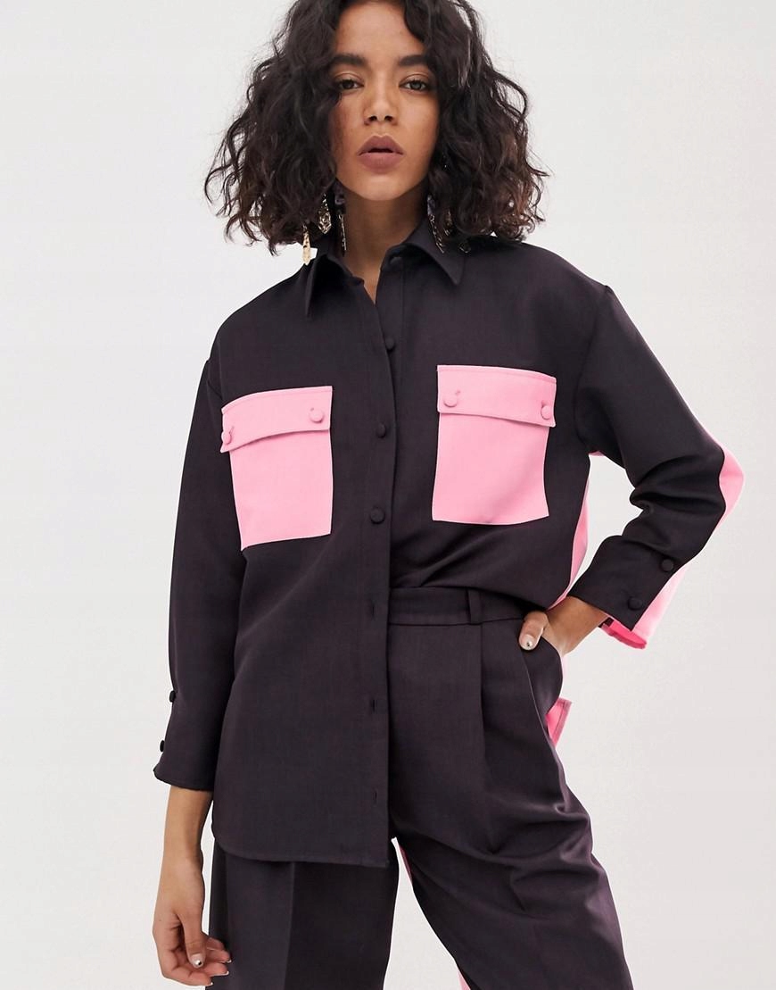 L5B119*KOSZULA RÓŻOWO-FIOLETOWA CASUAL Płeć kobieta