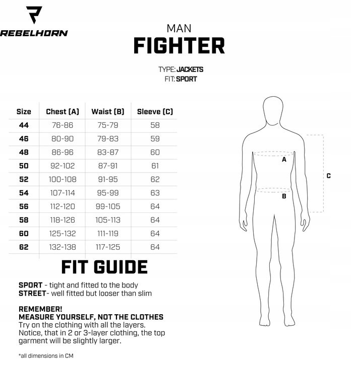 KURTKA SKÓRZANA REBELHORN FIGHTER BLACK/FLO YELLOW 48 Model FIGHTER-LJ