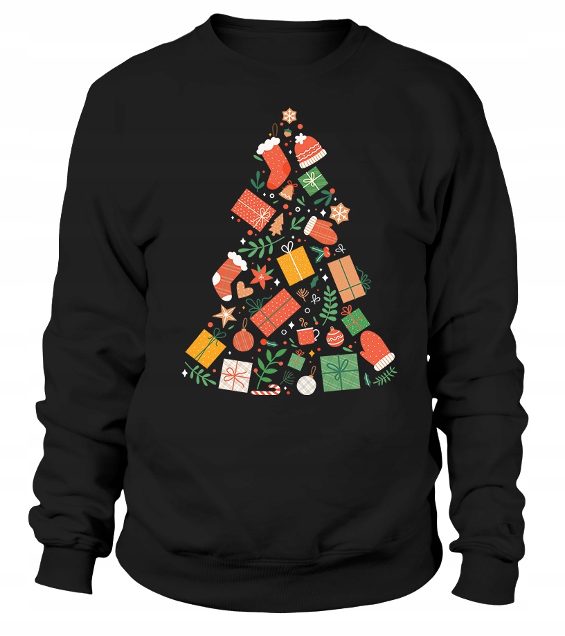 Pánská Mikina Christmas Tree Xs Černá Dárek k Vánocům pro muže a muže