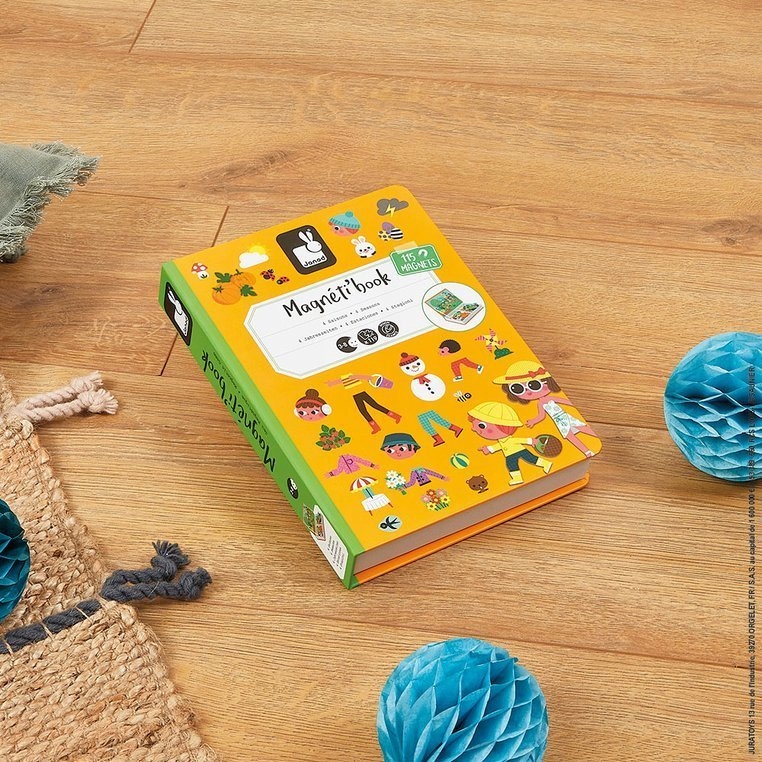 JANOD Układanka Magnetyczna 4 Pory Roku Magnesy 3+ Magnetibook dla dzieci Głębokość produktu 4 cm