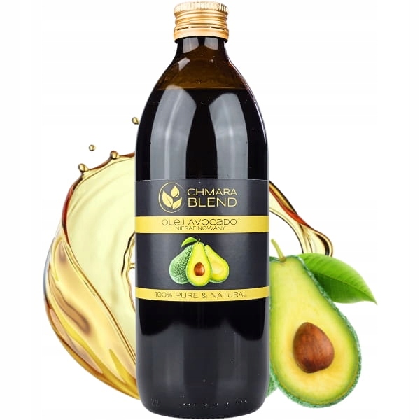 Olej Avocado Nierafinowany Butelka Szklana