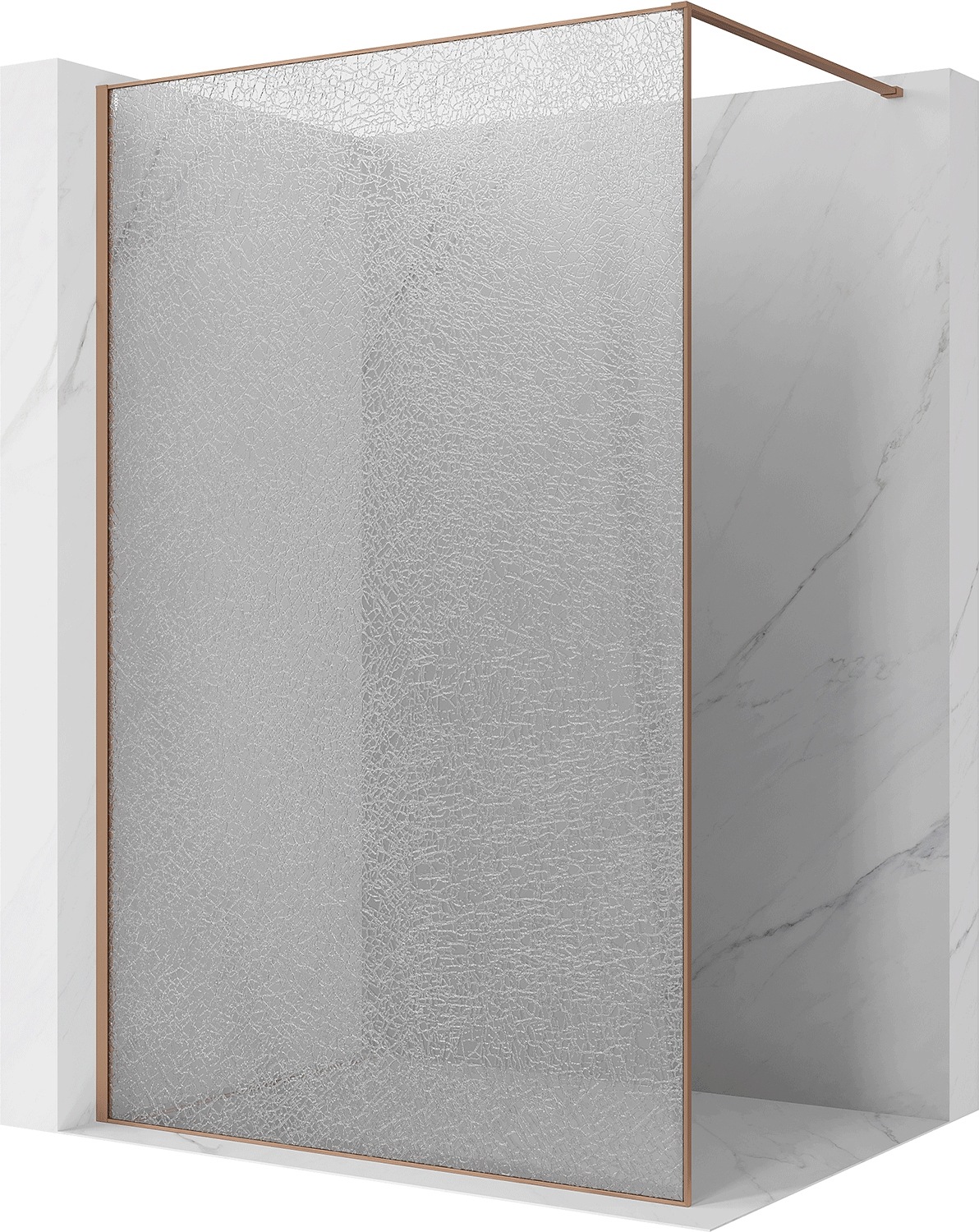 Mexen Kioto Ścianka Prysznicowa Walk-in 140X200 CM 12MM Miedź Szczotka