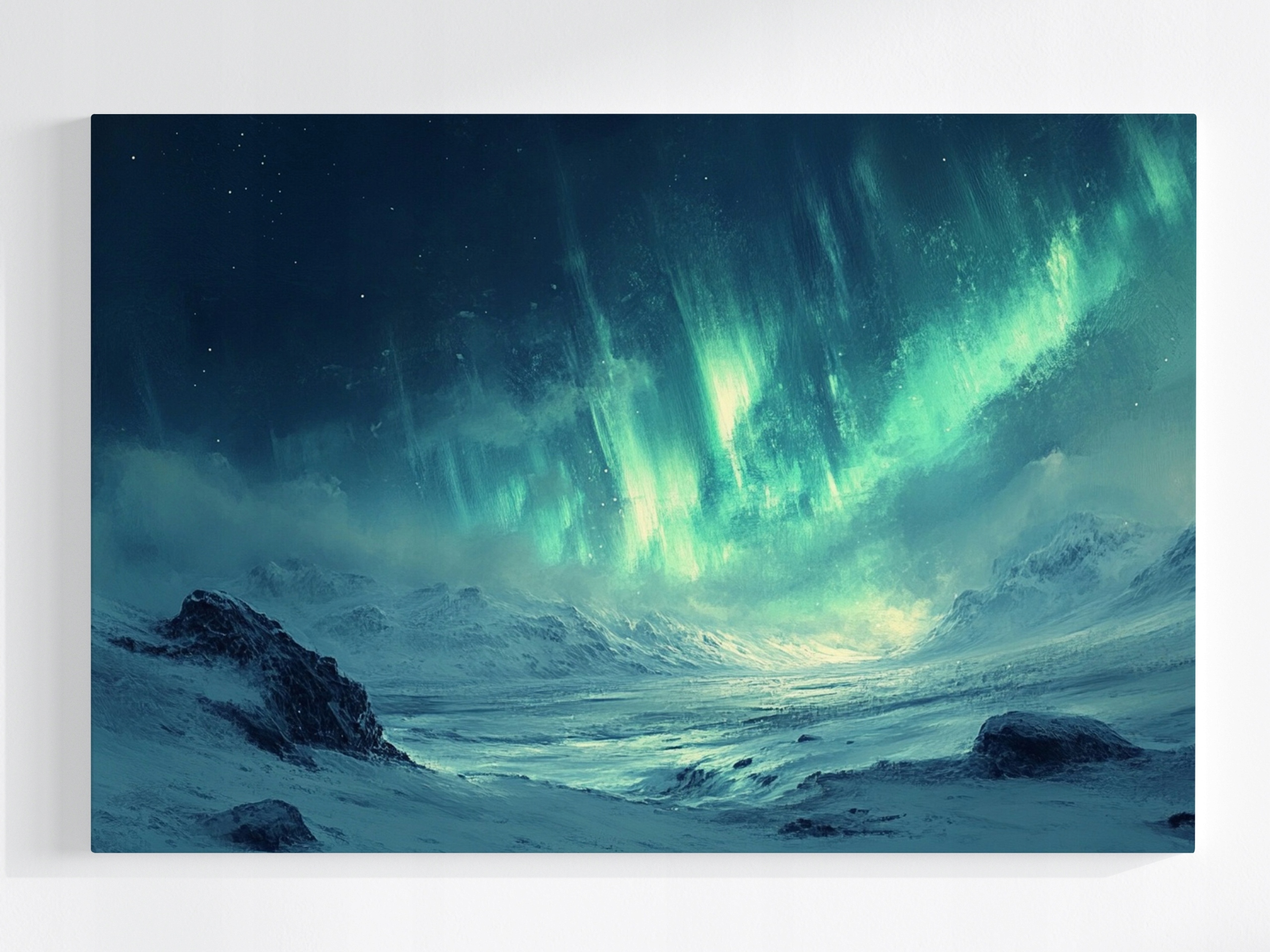 Obraz Na Plátně Canvas Pohled Island Polární Záře Severní Obloha 120x80