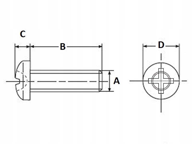 Śruba M3x40mm Łeb walcowy Nacięcie Phillips poliamid; Fix-Fasten-1szt Producent Inna