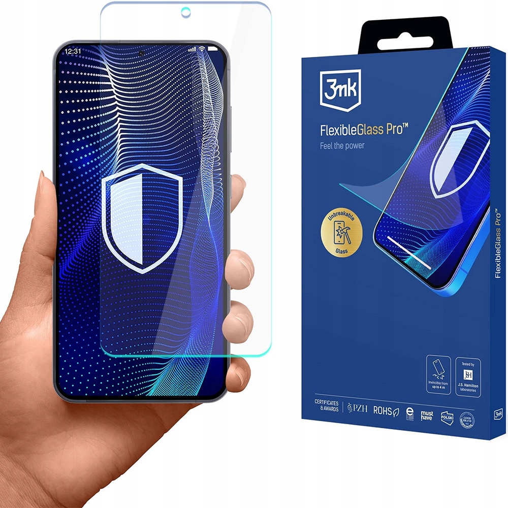 Szkło hybrydowe 3mk do Galaxy S26, na ekran, mocne, ochronne, cienkie, 7H
