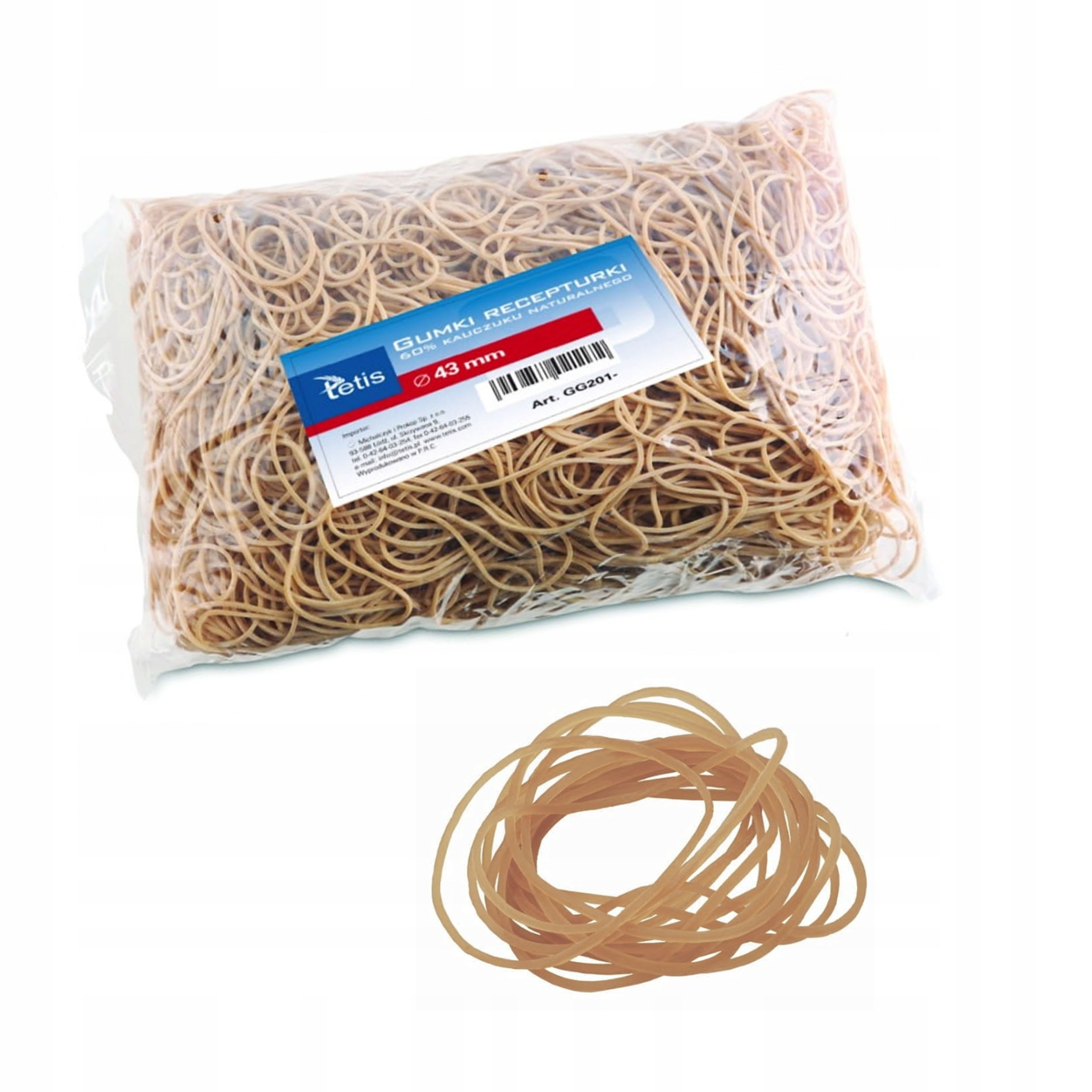 MOCNE GUMKI recepturki średnica 43mm 1000g TETIS NIE PĘKAJĄ, WYTRZYMAŁE Średnica 43 mm