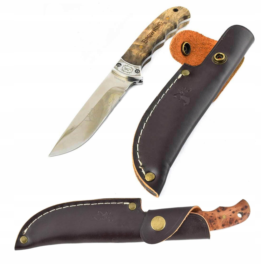 Nůž Lovecký Browning Whitetail, exkluzivní kůže Dárek ND107
