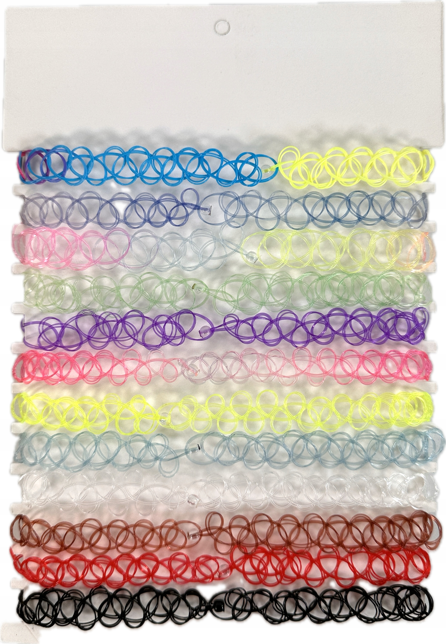 ZESTAW12 x NASZYJNIK KOLOROWY CHOKER TATOO TATUAŻ Marka bez marki