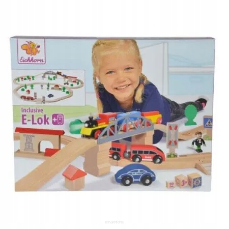 Drewniana Kolejka 80 El. Eichhorn Wyprzedaż