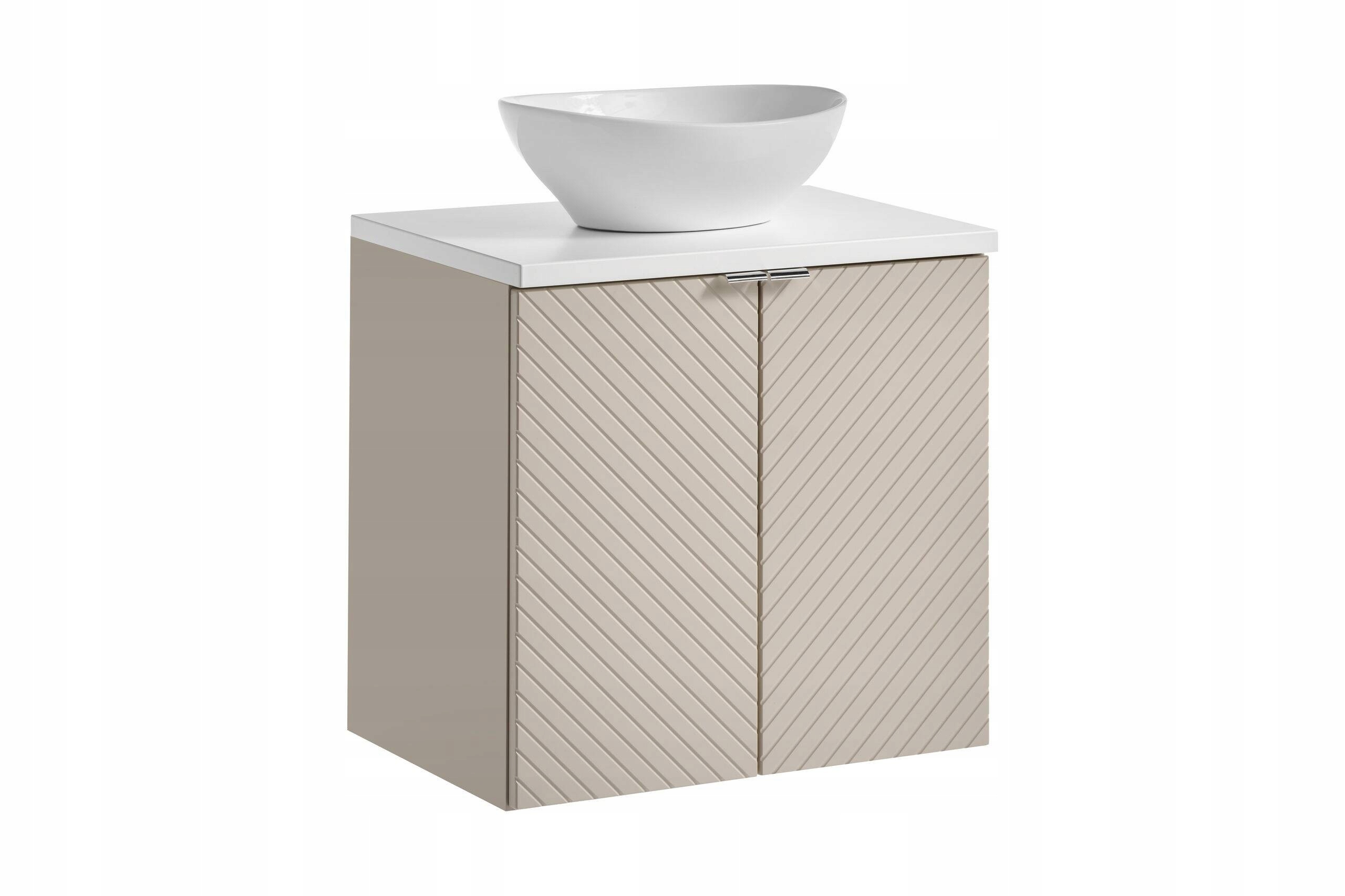 Sestava skříňka s umyvadlem a deskou 2D 60 cm Viva Cashmere bílá