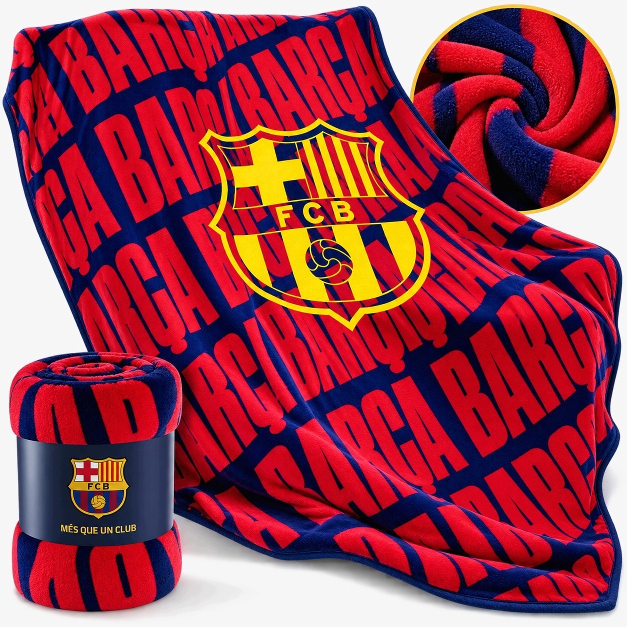Koc Přehoz Fc Barcelona 150x200 pro dítě, roztomilé a teplé mikrovlákno