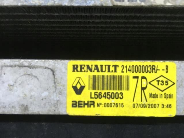 water cooler RENAULT LAGUNA III 2.0 DCI 07-14