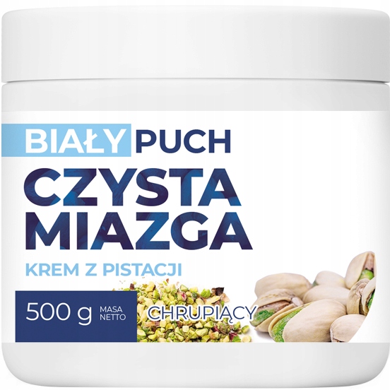 Biały Puch Pasta Pistacjowa Krem Pasta z Pistacji Crunchy Chrupiące 500g