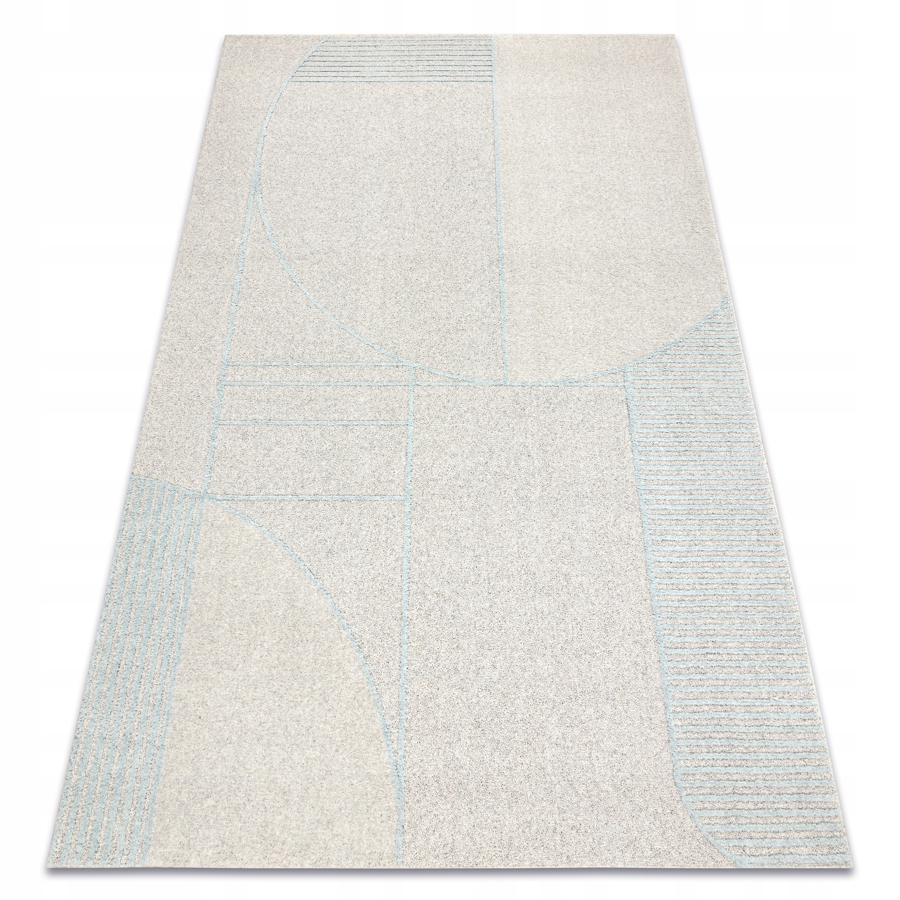 Dywan Do Salonu wełna Geometryczny strukturalny loftowy szary 240x340 cm