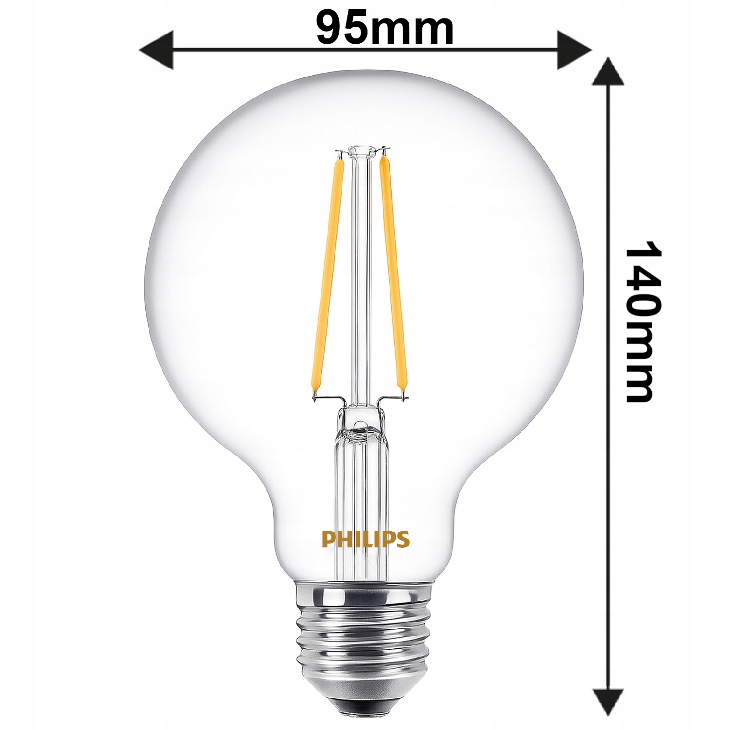 Żarówka LED E27 Filament 7W = 60W 806lm 2700K Ciepła Philips CorePro G93 Rodzaj LED