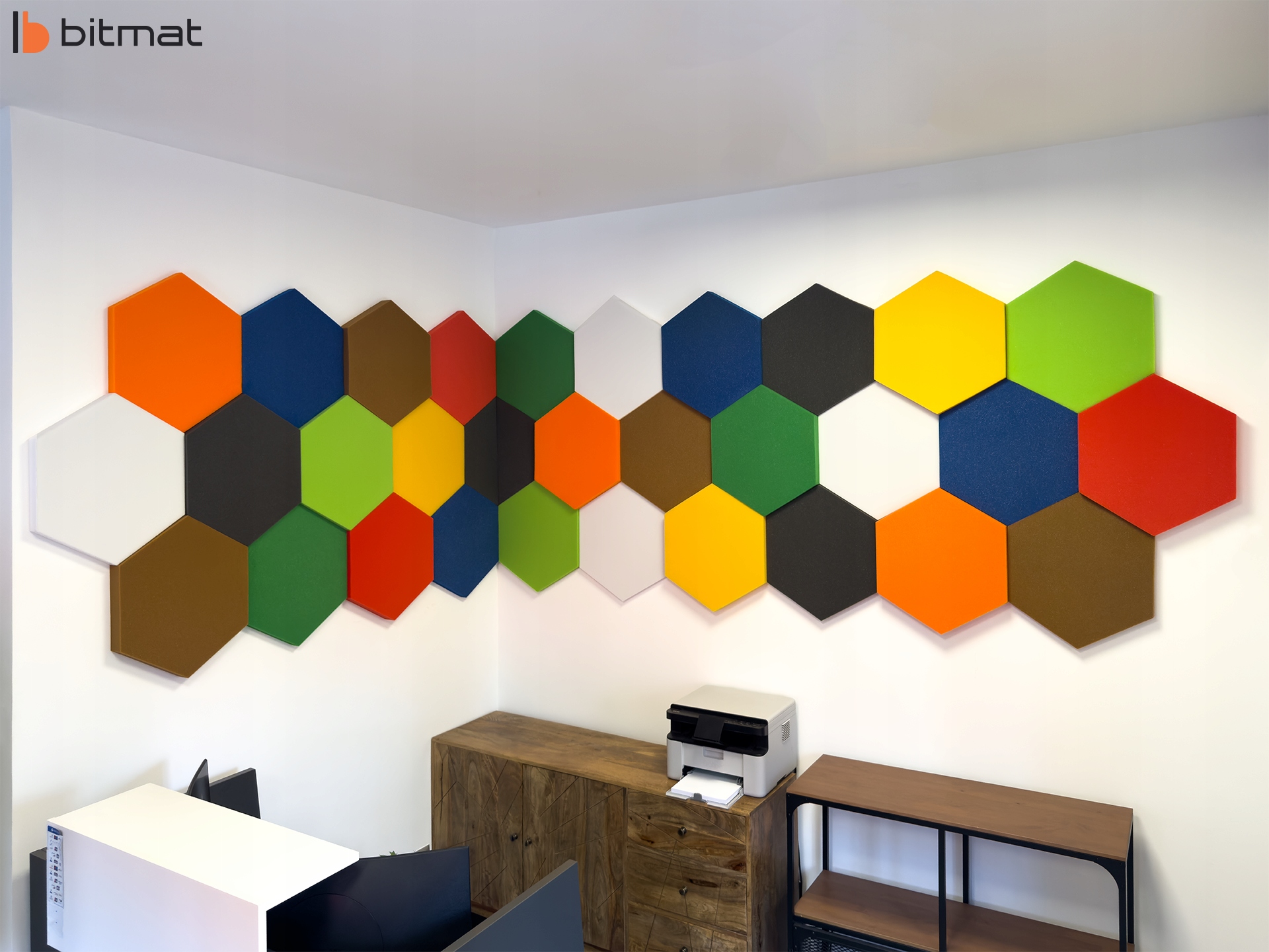 PIANKI AKUSTYCZNE HEXAGON MATA WYGŁUSZAJĄCA 3CM sześciokąt panel sala prób Kod producenta 5903772532050