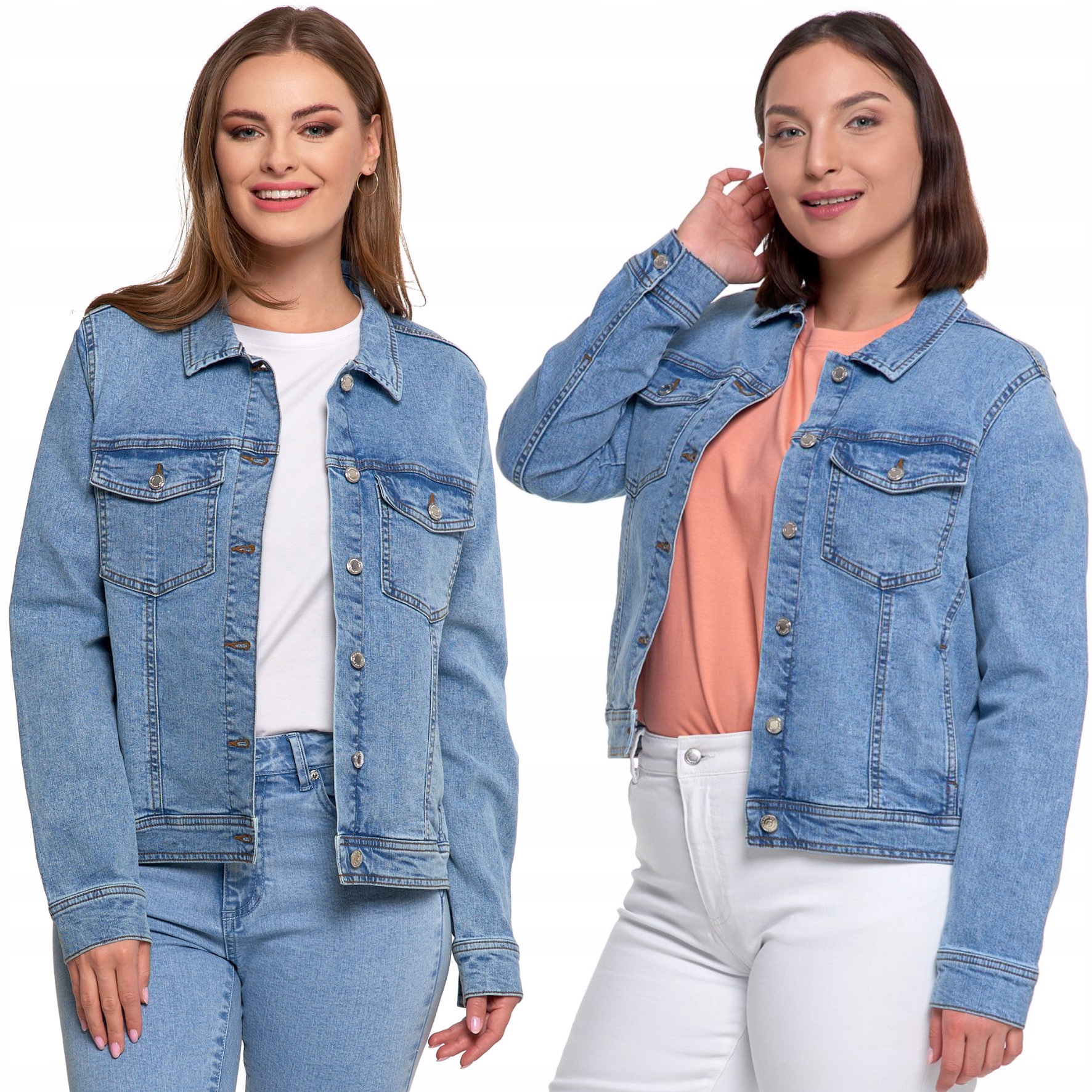 Dámská Džínová Bunda Katana Klasická Moraj Bavlněná Modrá XL