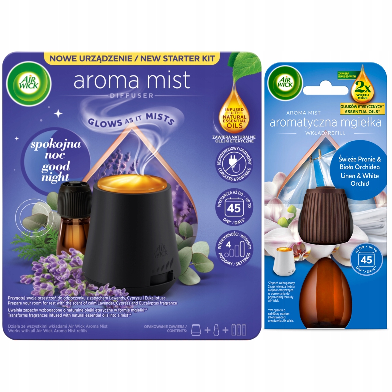 Air Wick Mist Difuzér Klidná noc Komplet Náhradní náplň 20 ml