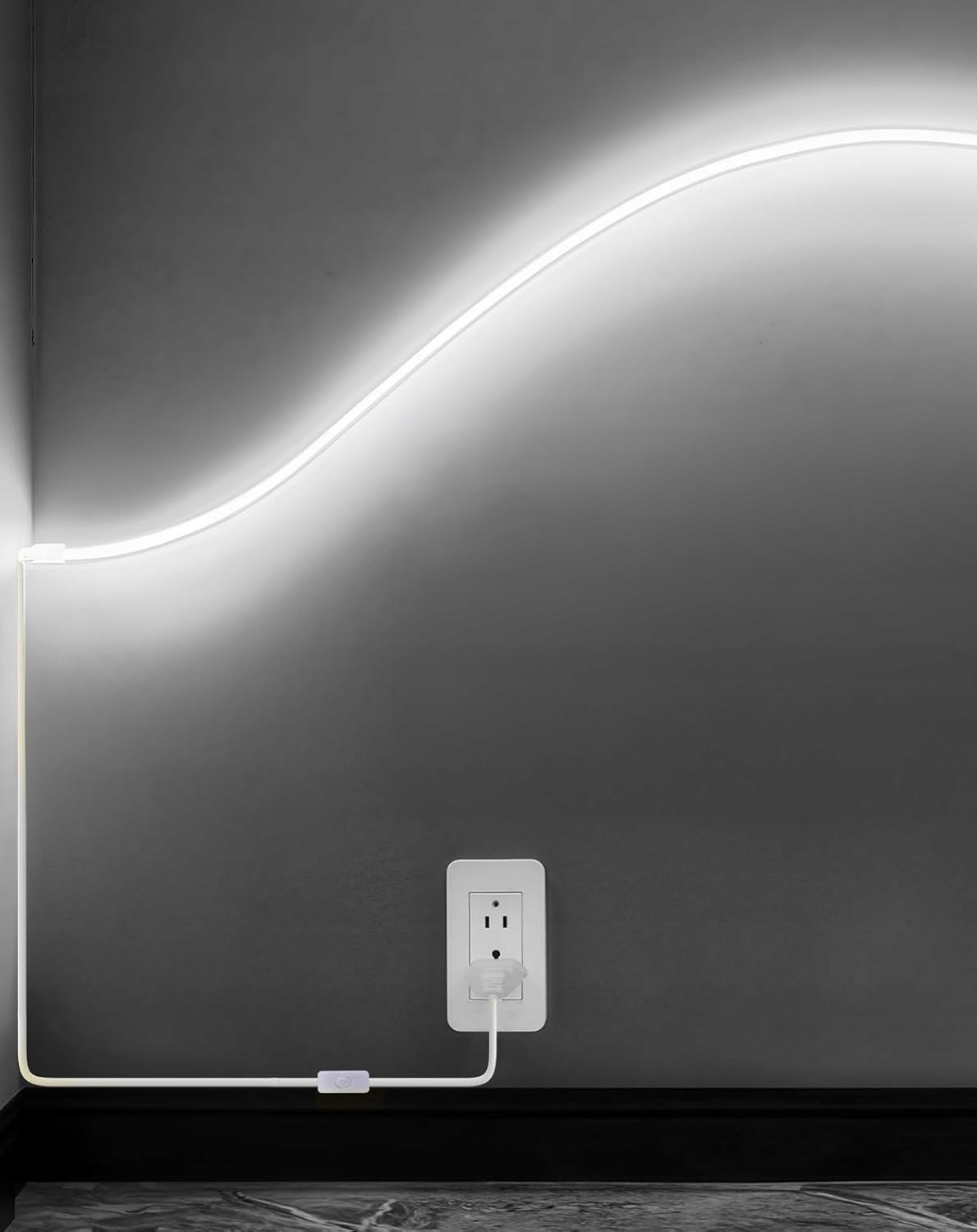 Led páska Cob 230V 20 m studená biela neónová, flexibilná svetelná hadica