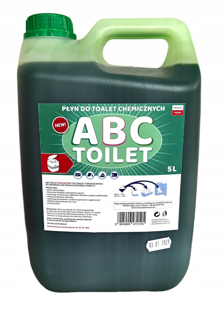 

Płyn Do Toalet Turystycznych Toilet 5L Green Abc