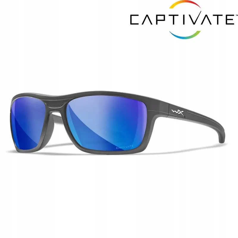 Okulary Wiley X Kingpin Captivate Blue Mirror Matte Graphite Frame
