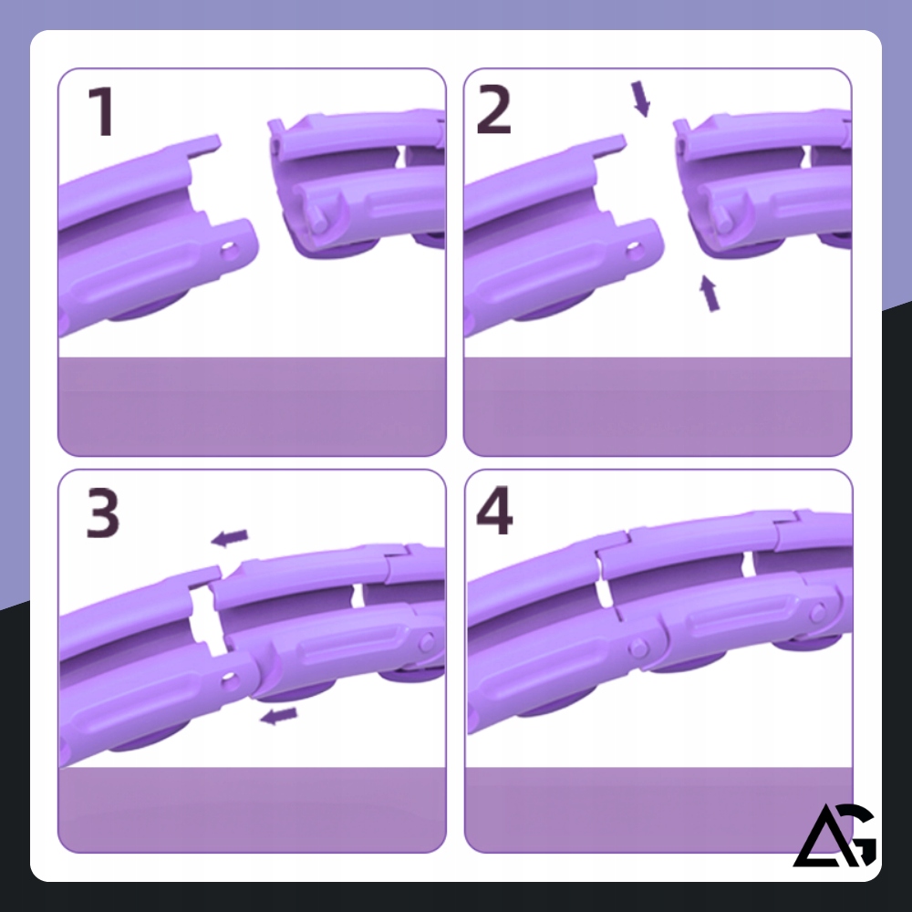 HULA HOP Z OBCIĄŻNIKIEM ODCHUDZAJĄCE Z LICZNIKIEM SMART HULAHOP FIOLETOWE EAN (GTIN) 5900415411116