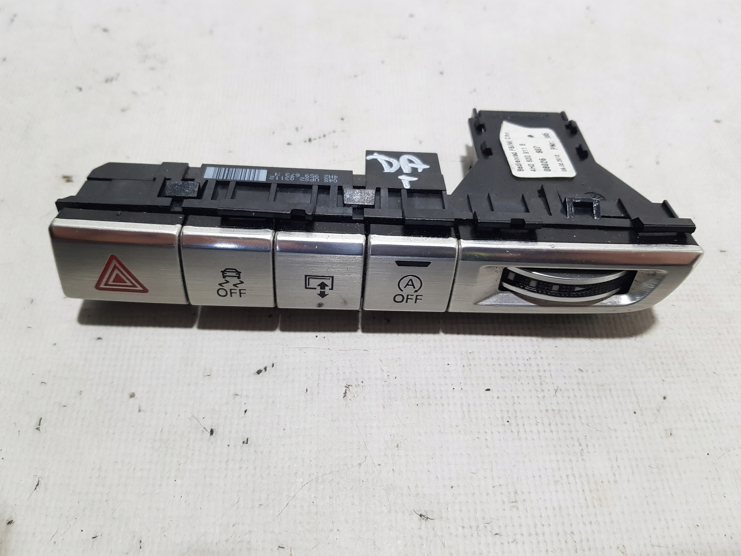 PANEL PRZYCISKI Schalter des warnblickschalters AUDI A8 D4 4H2959673