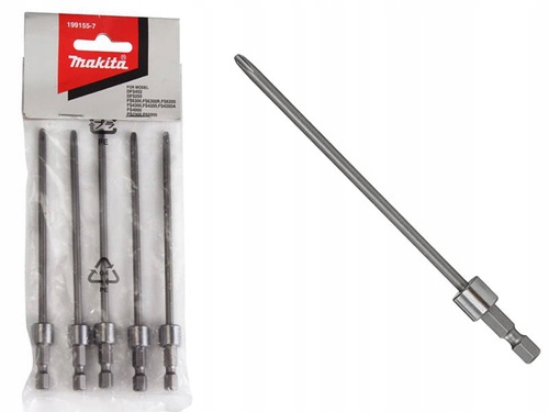 Makita Zestaw 5 bitów Ph do płyt kg 1/4" końcówki wkrętakowe 130mm 199155-7