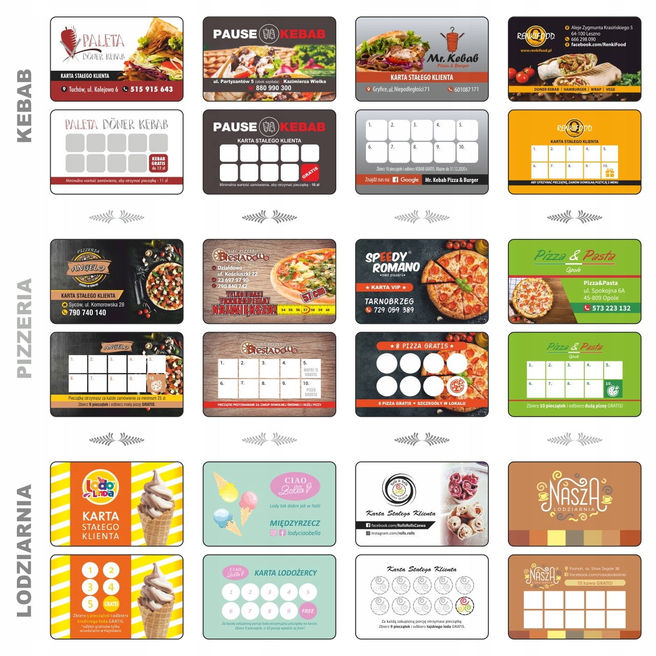 KARTY STAŁEGO KLIENTA KARTY LOJALNOŚCIOWE KARNETY 500 szt. + PROJEKT Marka inny