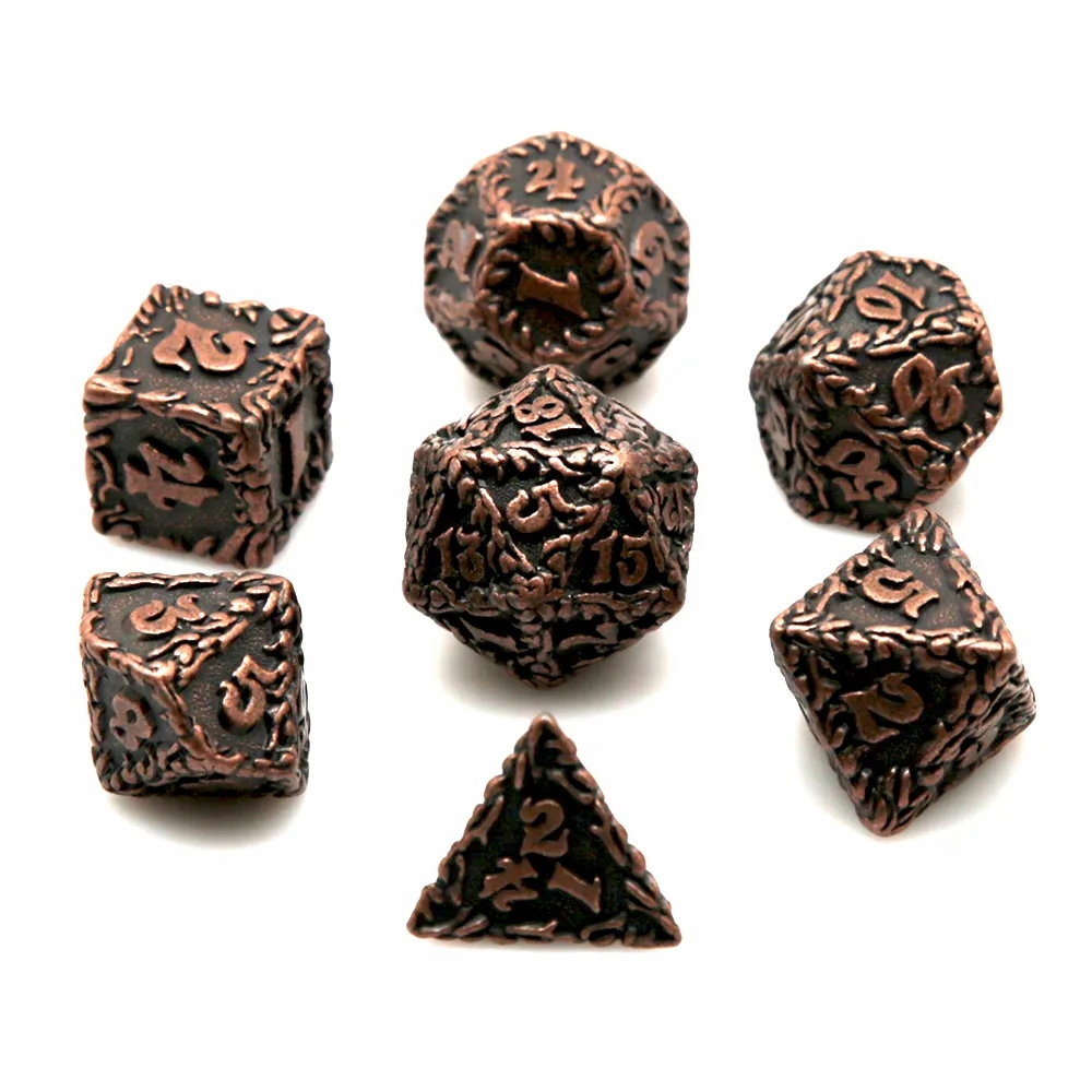 OPIEKUN GAJU ZESTAW 7 METALOWYCH KOŚCI RPG