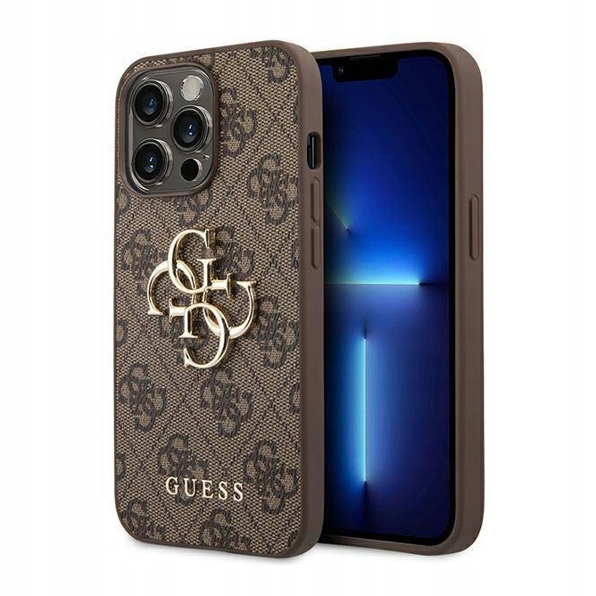 Pouzdro pro iPhone 14 Pro Guess 4G, hnědé