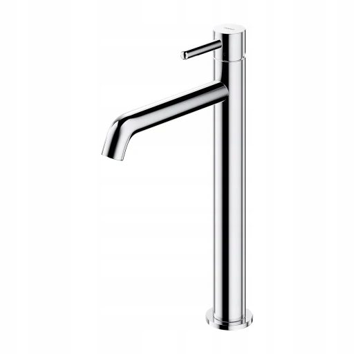 Vysoká umývadlová batéria, chrómový lesk